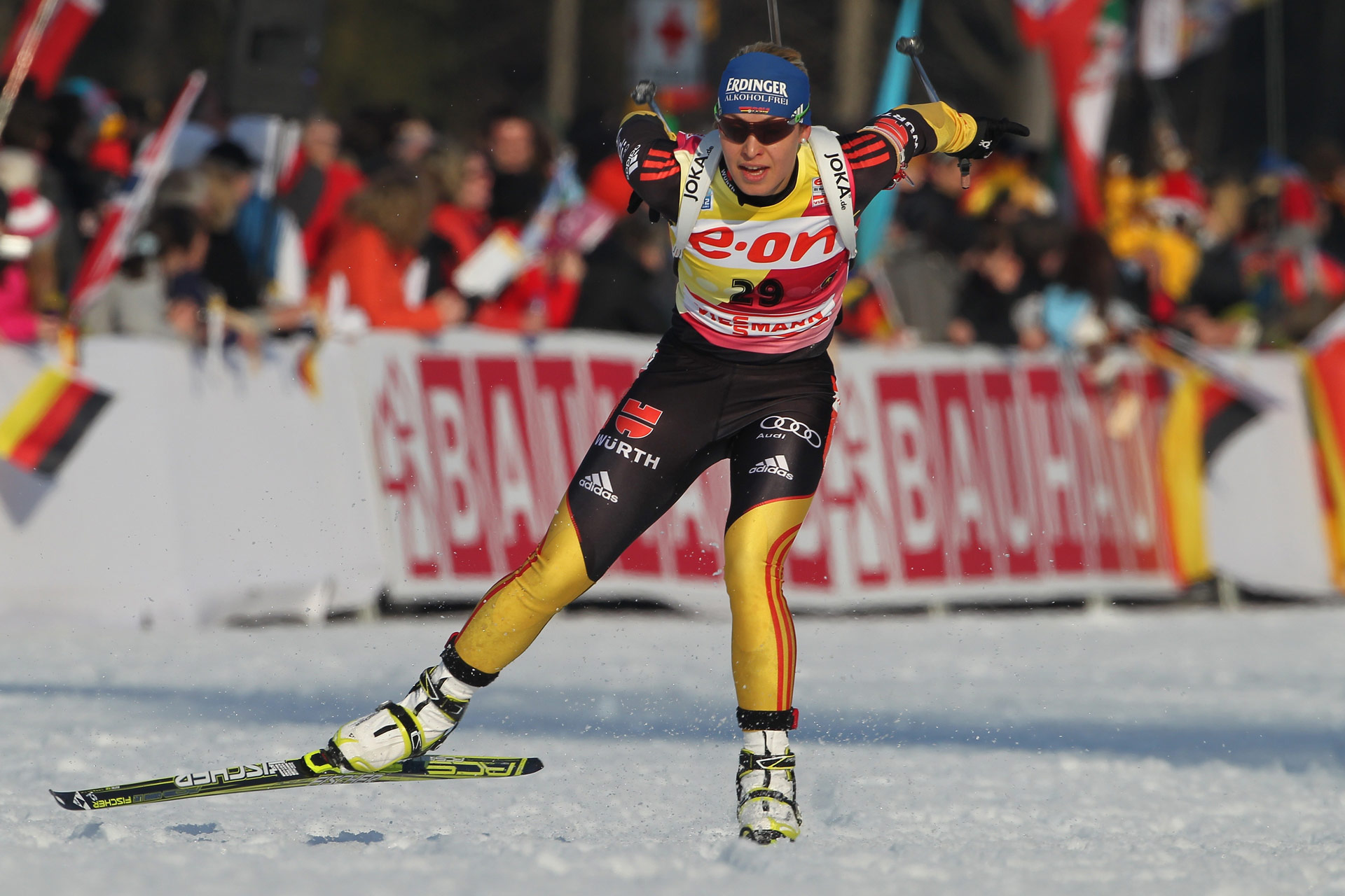 Magdalena Neuner im Biathlon Sprint